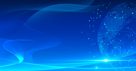 科技藍色漸變互聯網大數據背景