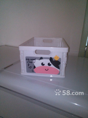 白色小奶牛收納盒 簡約設計，超值實用，為家居增添一抹清新