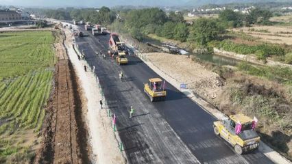 S358青陽至紅石公路改建工程全線推進，路面施工與附屬工程分包同步啟動